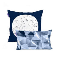 KISSENBEZUG cosmos 50x50 + 50x30 cm mehrfarbig - Multicolor, Textil (50/50cm) - Happy Friday