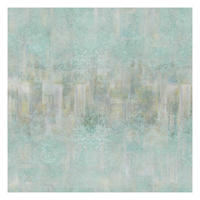 FOTOTAPETE Rustikales Betonmuster Mint 240/240 cm - Blau, Papier (240/240cm) - Bilderwelten