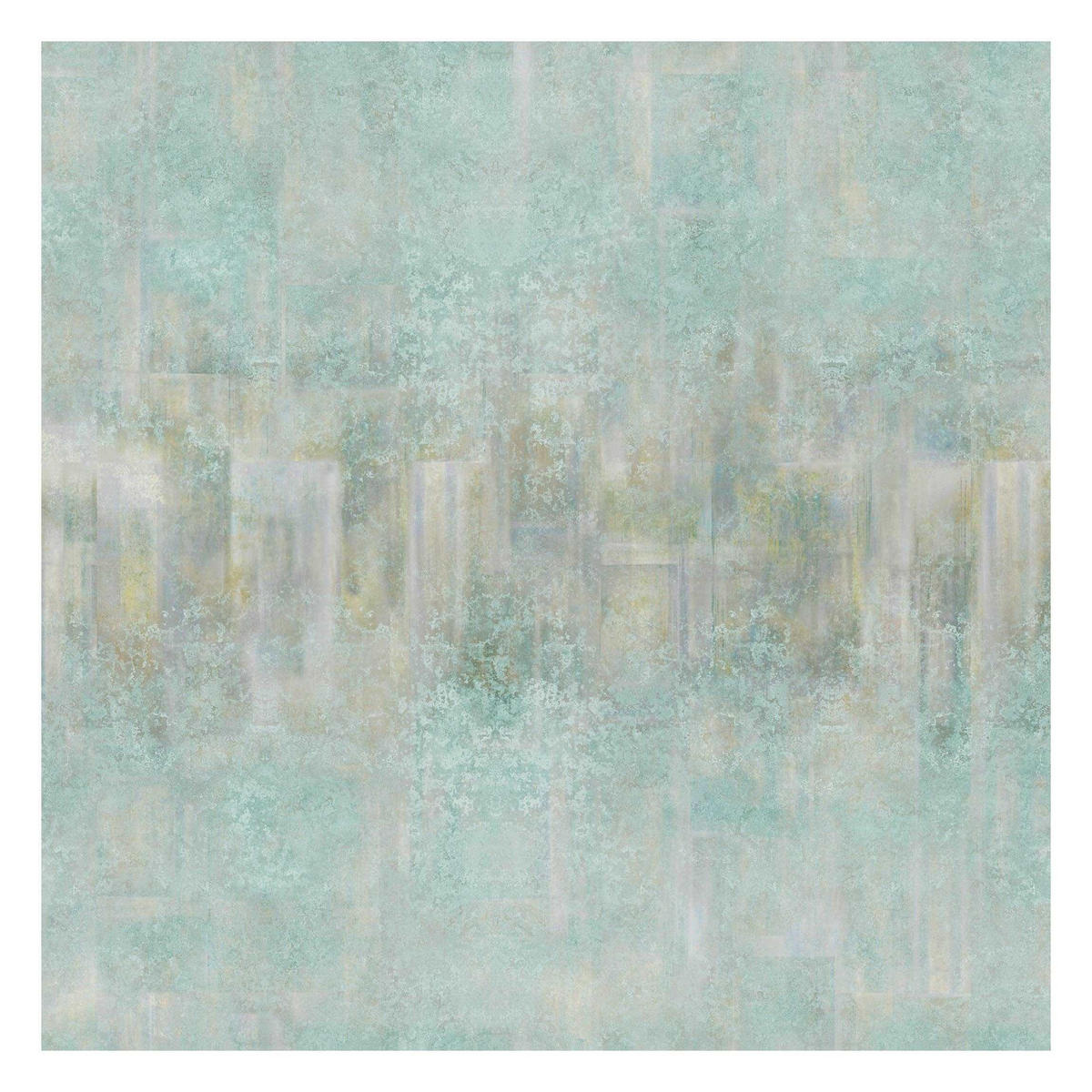 FOTOTAPETE Rustikales Betonmuster Mint 240/240 cm - Blau, Papier (240/240cm) - Bilderwelten