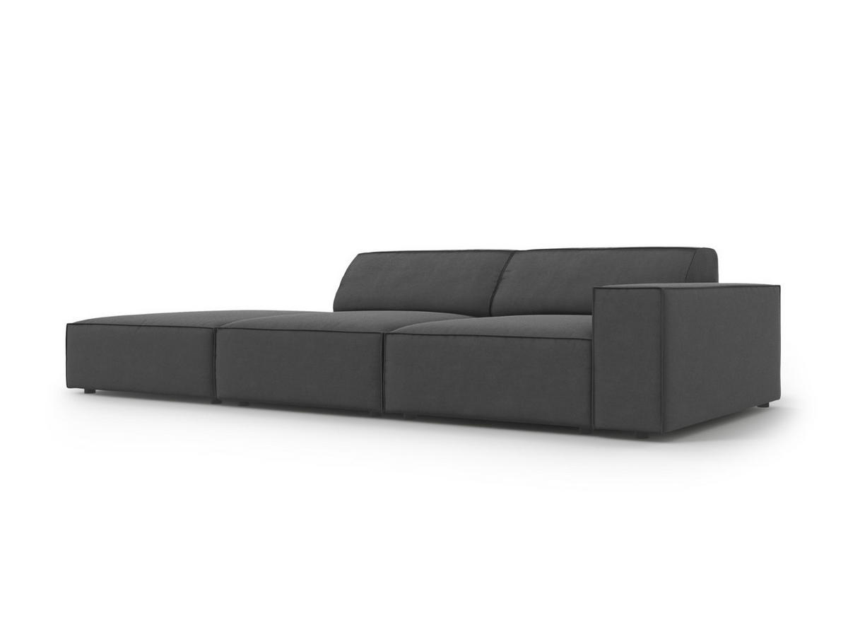 SOFA Jodie aus Samt grau 3 Sitzplätze - Grau, Textil (262/70/102cm) - Micadoni
