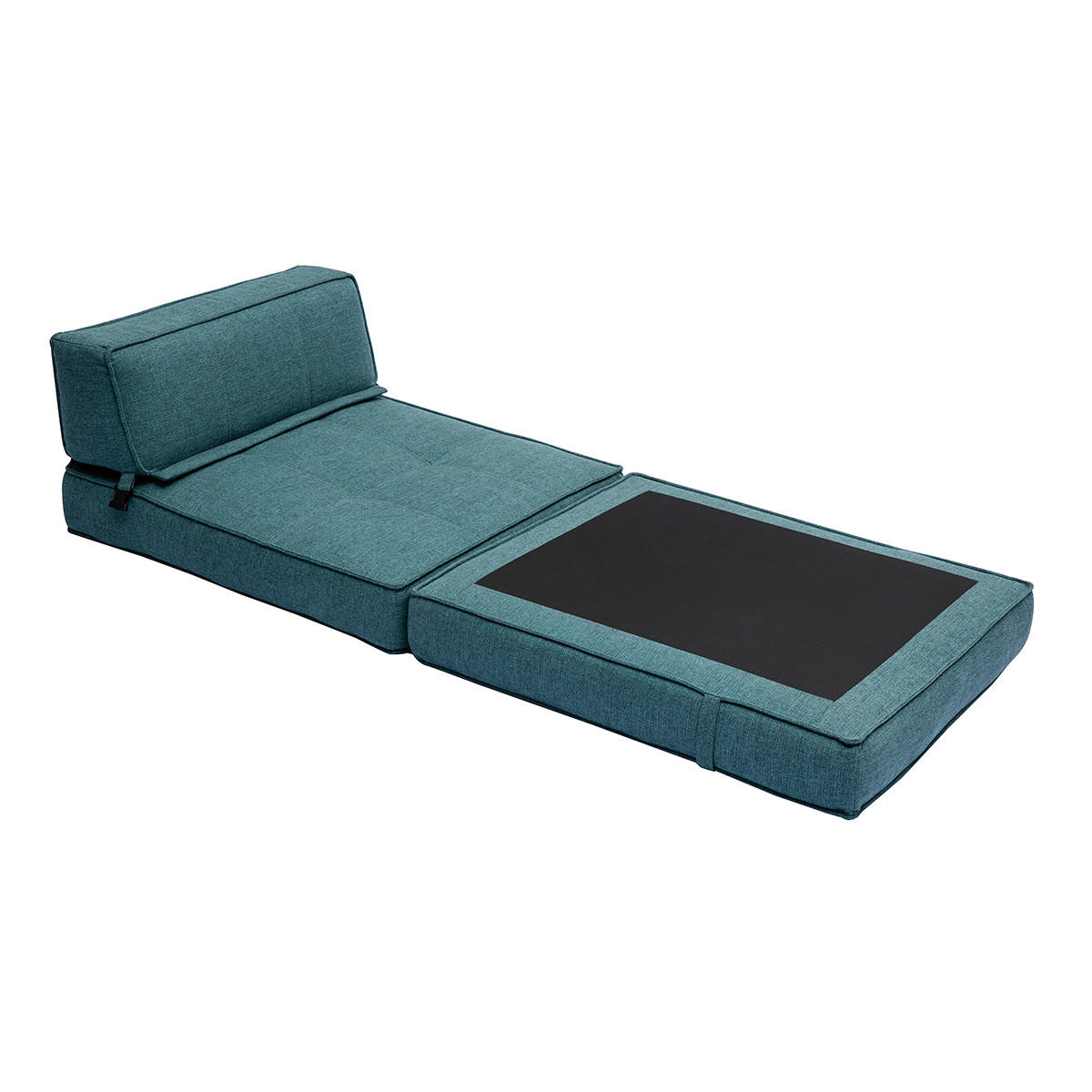 SCHLAFSESSEL 1-Sitzer Stoff Entenblau KATY - Blau, Textil (82/52/72.5cm) - Miliboo