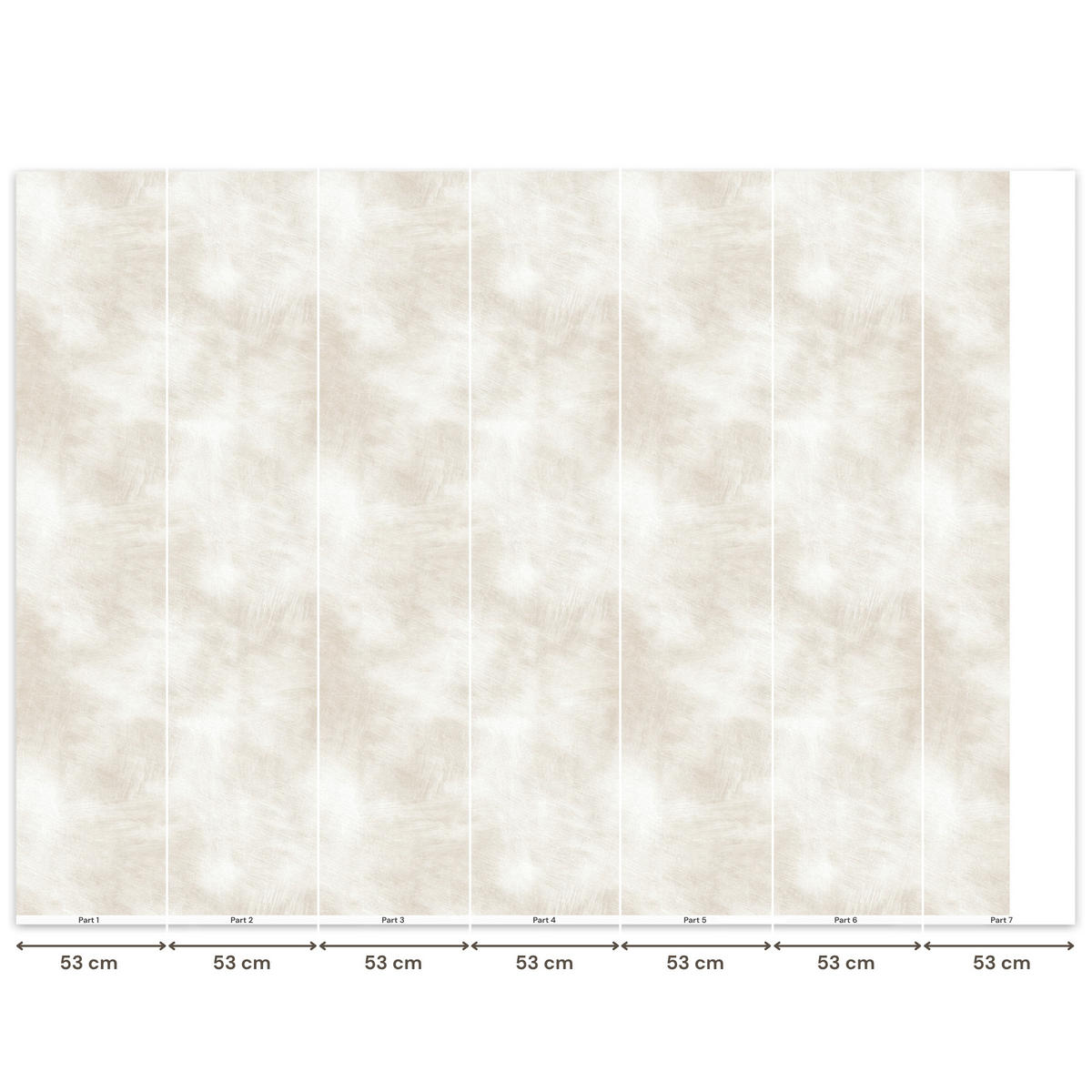 TAPETE - Dezent - Textur - Beige - 350x260 cm - Creme, Papier (350/260cm) - OnlyWow