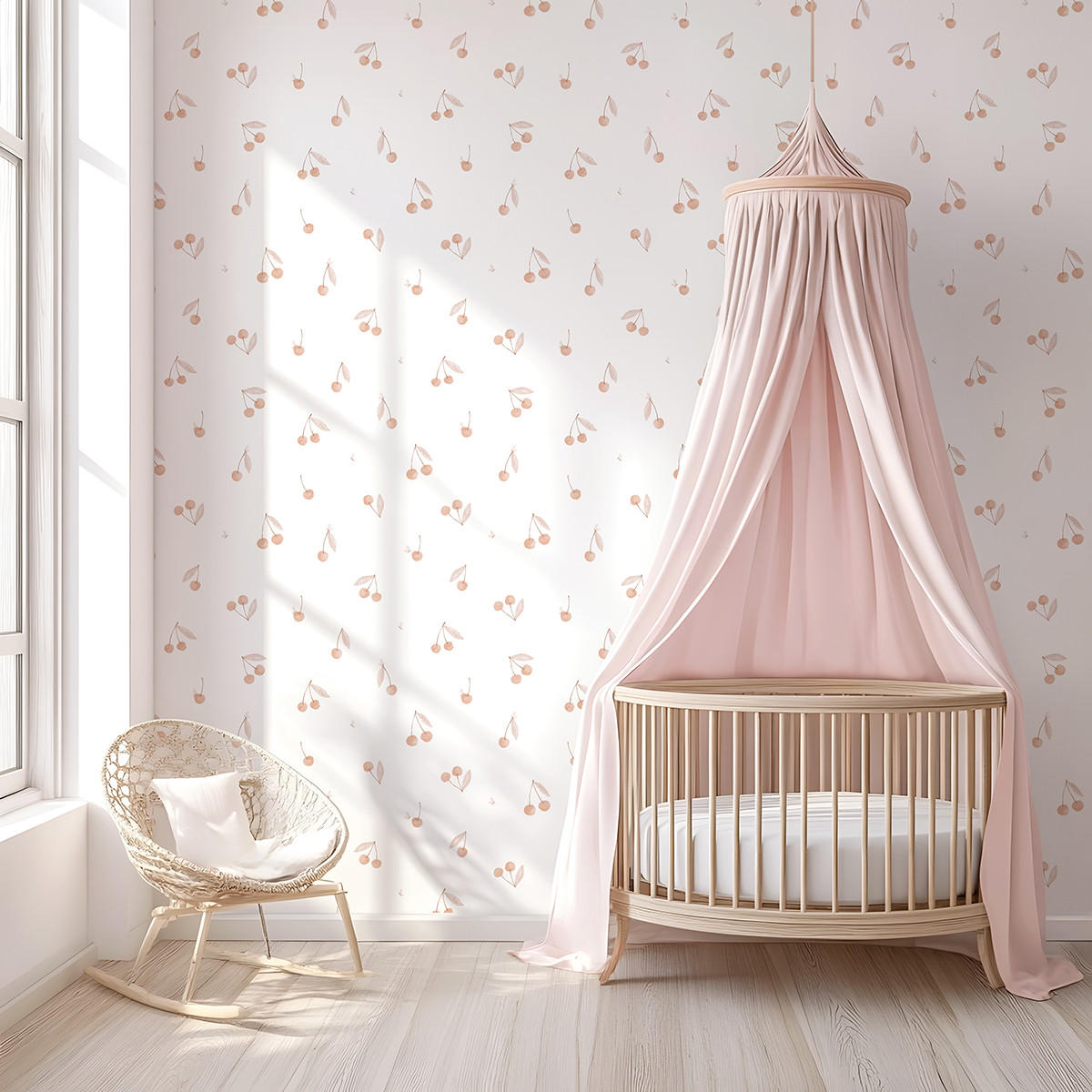 VLIESTAPETE Cherry, Kirschen love 50 cm x 10 m, rosa - Pink/Rosa, Papier (1000/50cm) - Lilipinso