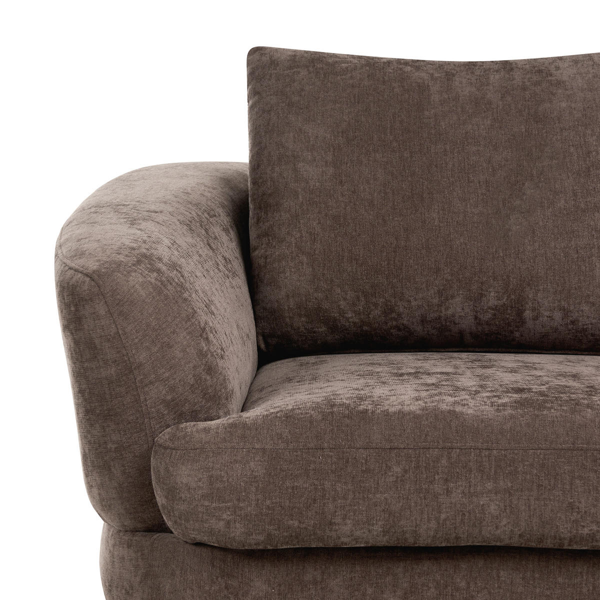 POHOVKA 2-místná Žinylková látka Tmavě hnědá Kjaer - tmavě hnědá, textil (155/100/100cm) - Beliani