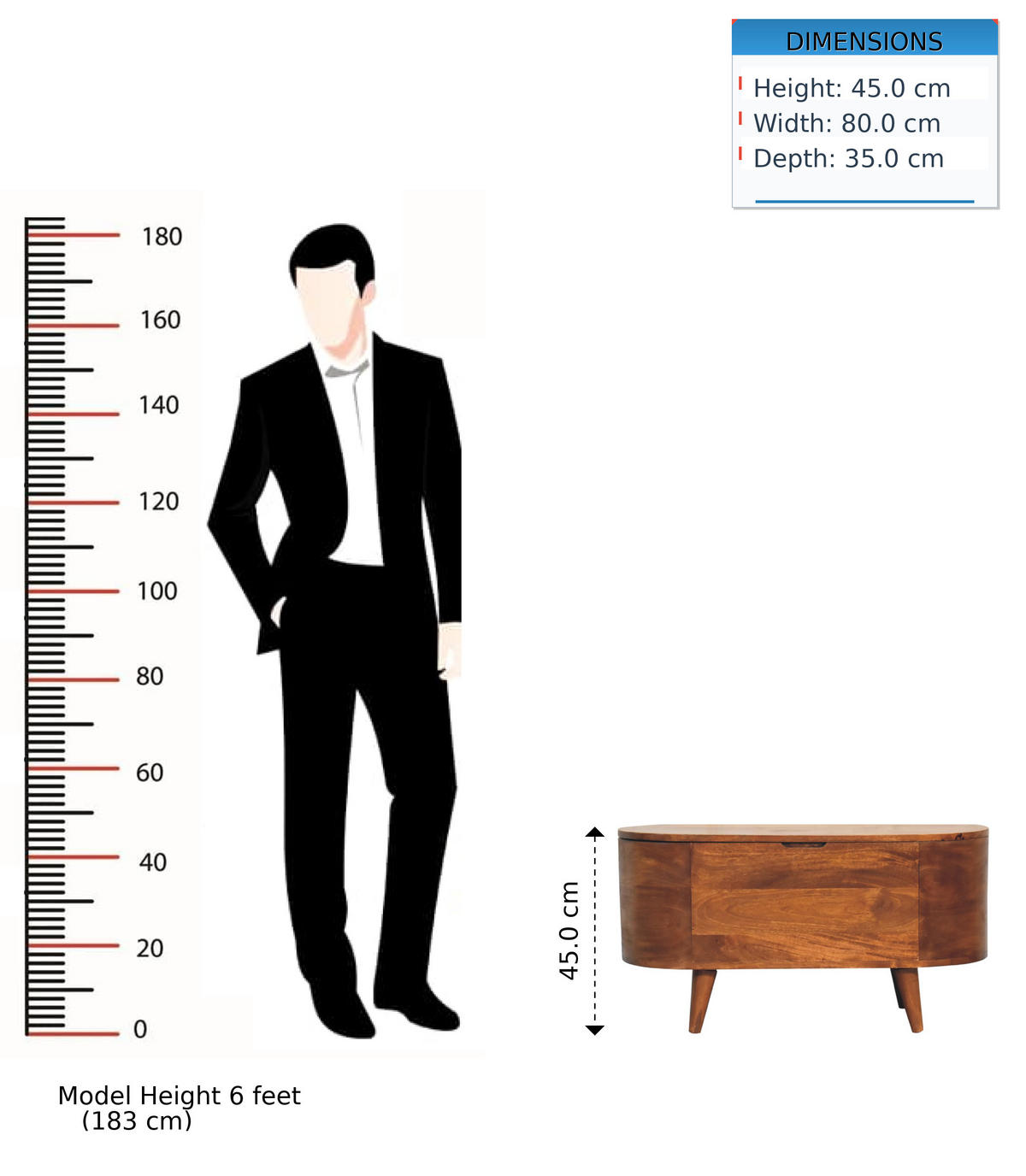 DECKENBOX Mit Deckel Offen Braun - Messingfarben/Braun, Mangoholz/Holz (80/45/35cm) - Artisan Furniture