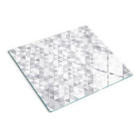 GLASPLATTE 60x52 cm Graue Dreiecke - Grau, Glas (60/0.4/52cm) - TULUP