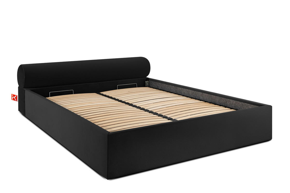 POLSTERBETT LUNEO - Schwarz, Holz/Holzwerkstoff (202/204cm) - KONSIMO®