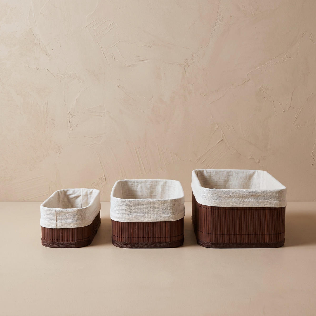 KORB 3er-Set 30/20/13 cm - Braun, Naturmaterialen (20/13/30cm) - BOXIMO