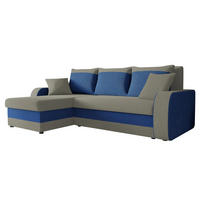 ECKSOFA Kris - Blau/Schwarz, Holz/Kunststoff (238/147cm) - MIRJAN24
