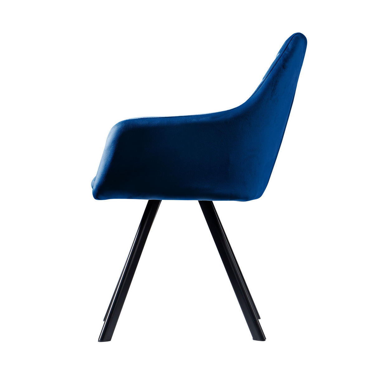 ESSZIMMERSTUHL MASON 2er Set Samt Blau - Blau, Textil (58/85/60cm) - SVITA
