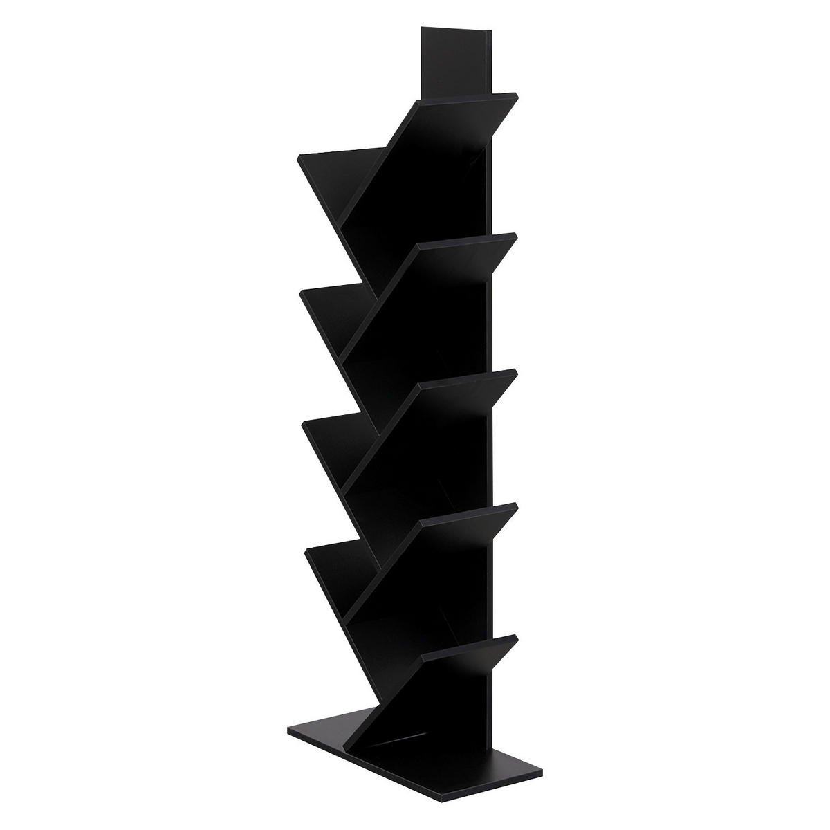 BÜCHERSCHRANK Simone Schwarz - Schwarz, Holzwerkstoff (25/141/50cm) - Happy Garden