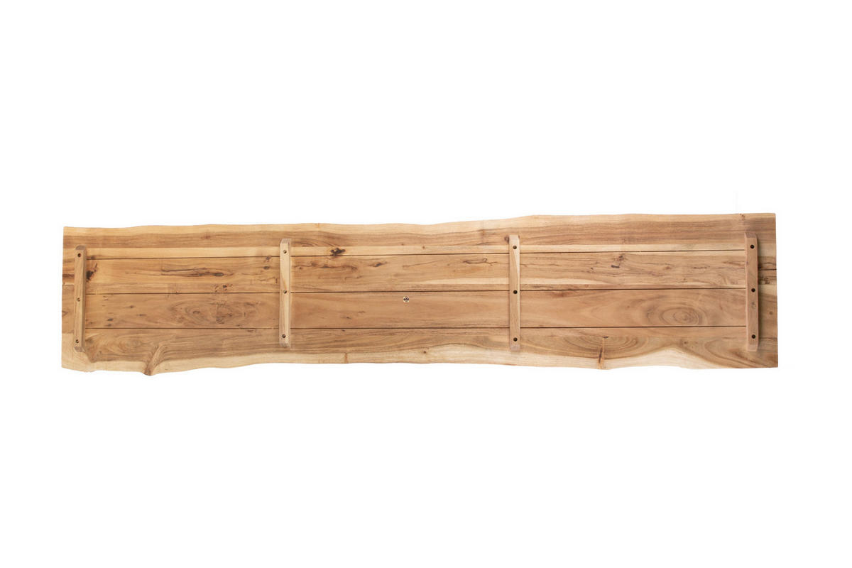 TISCHPLATTE CURTIS - Beige/Naturfarben, Akazienholz/Holz (40/200/3cm) - SAM