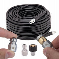 SCHLAUCH HydroClean DuoJet 15M Rohrreinigung Set, 15 m, 155 bar, max. 529 bar, M22/1/4" NPT, 2 Düsen - Multicolor, Kunststoff/Metall (23/7/23cm)