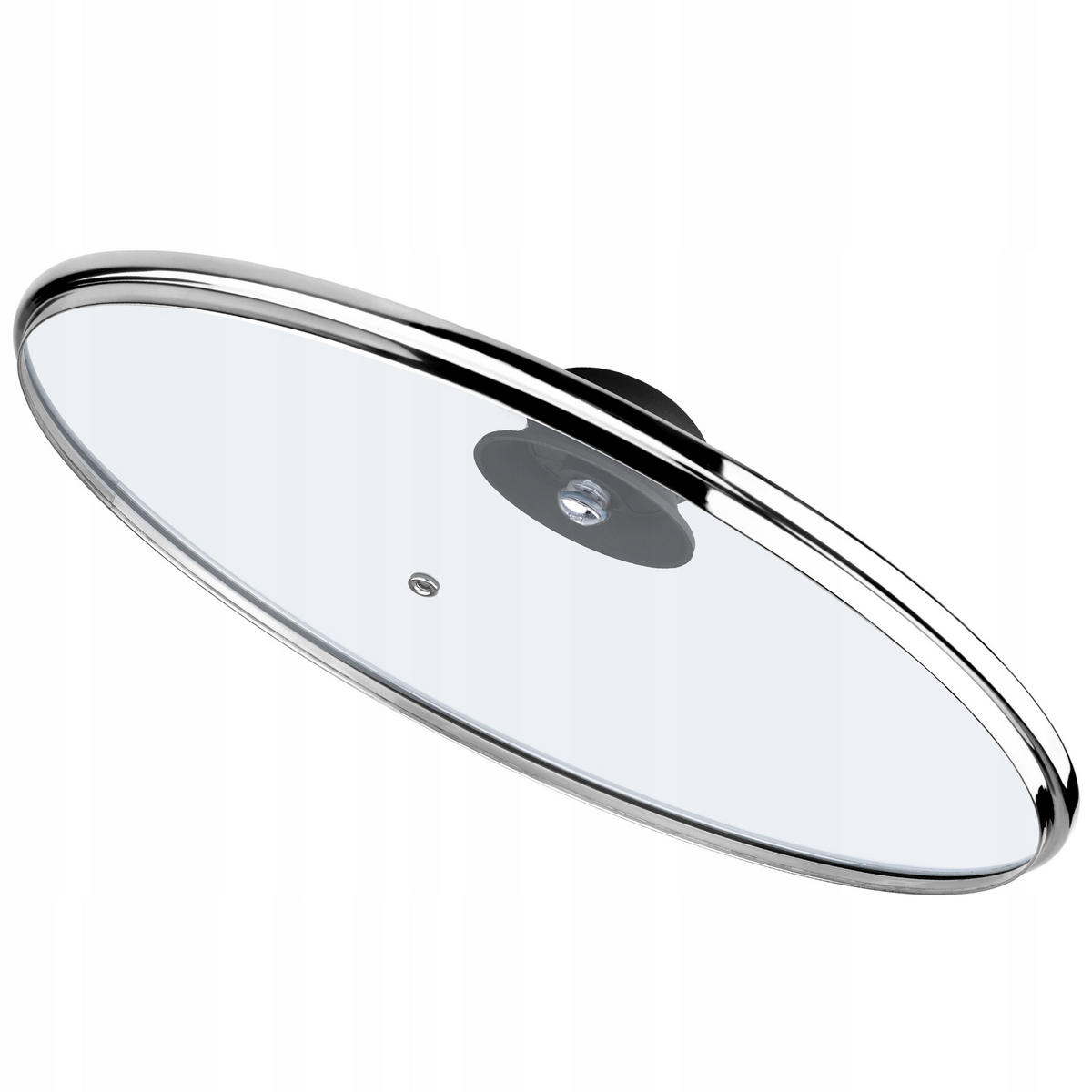 DECKEL mit Schwarz Silikongriff, 30 cm - Transparent, Glas (30cm) - KADAX