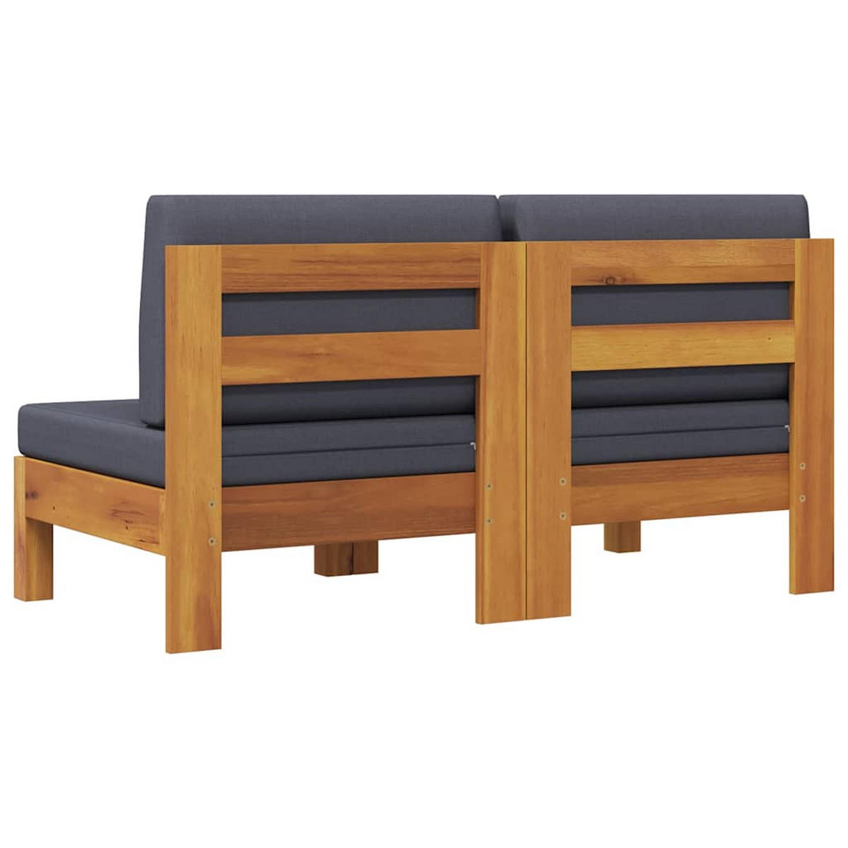 GARTENSOFA KYXH 63/60/61 cm （2er-set) - Grau, Holz (63/60/61cm) - ZMH