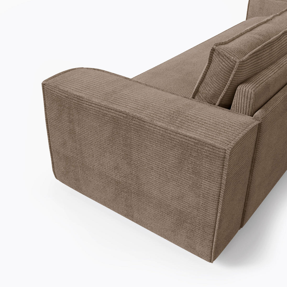 SCHLAFSOFA EXPRESS Dunlopillo Kordstoff taupe 160 cm - Taupe, Textil (234/90/100cm) - Sia Home
