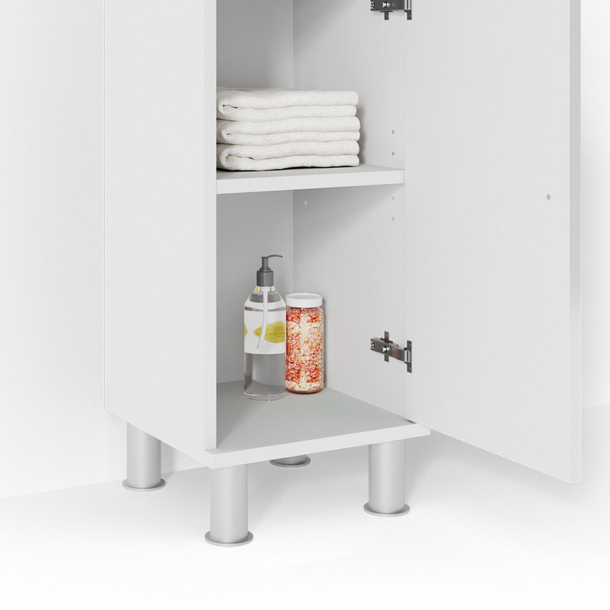 MIDISCHRANK Fynn Weiß Hochglanz 30 x 95 cm - Weiß Hochglanz, Holzwerkstoff (30/95/30cm) - Vicco