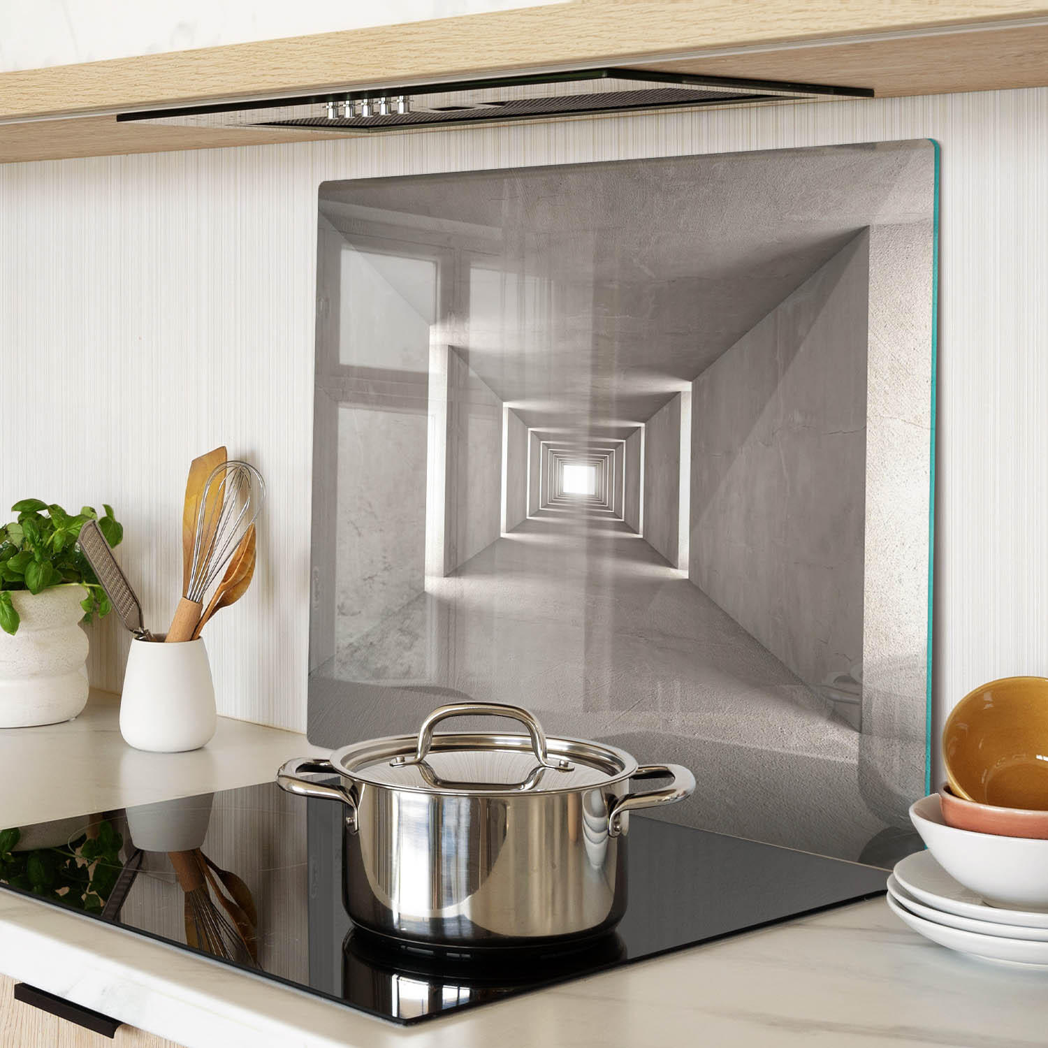 GLASPLATTE 60x52 cm Beton - Grau, Glas (60/0.4/52cm) - TULUP