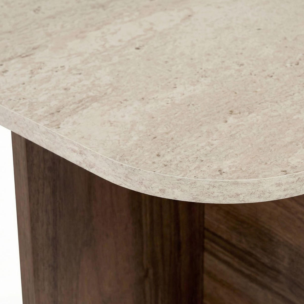 COUCHTISCH RECHTECKIG abgerundete kanten 41,4/120/60 cm - Braun, Holzwerkstoff (120/60/41.4cm) - Calicosy
