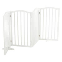 SCHUTZGITTER Gewölbt 4-Paneele Faltbar Freistehend MDF Weiß - Weiß, Holzwerkstoff (46/1.8cm) - Livingandhome