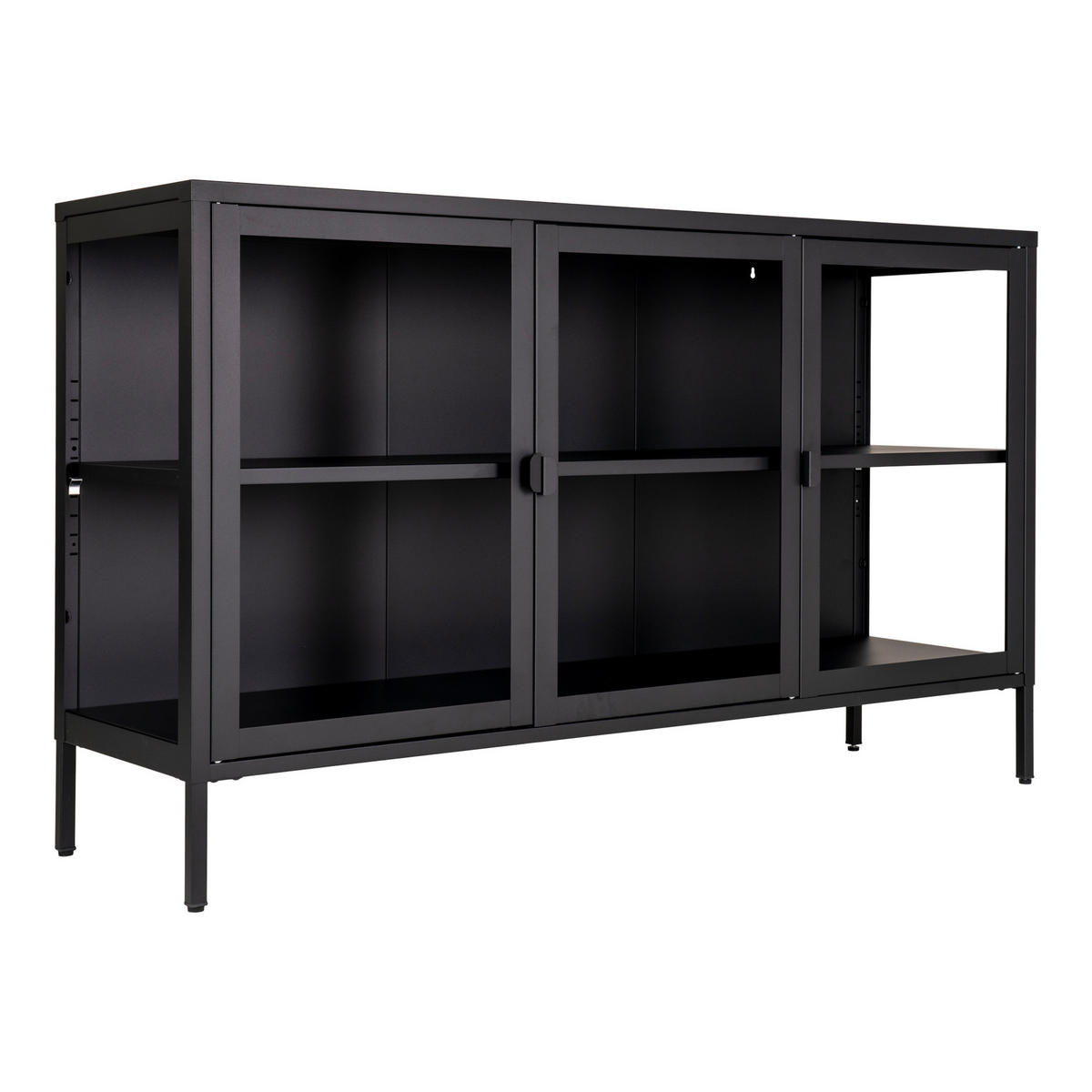 SIDEBOARD schwarz - Schwarz, Holzwerkstoff (140/85/40cm) - ebuy24