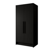 SCHRANK Schwarz ORTO 100 G Mit Schwarzen Griffen - Schwarz, Holzwerkstoff (102/200/51cm) - Sepro Meble