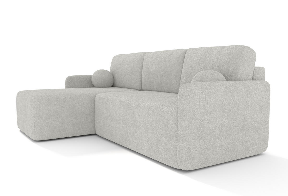 ECKSOFA MONDI Hellgrau - Hellgrau/Schwarz, Kunststoff/Textil (212/142cm) - Luxkor24
