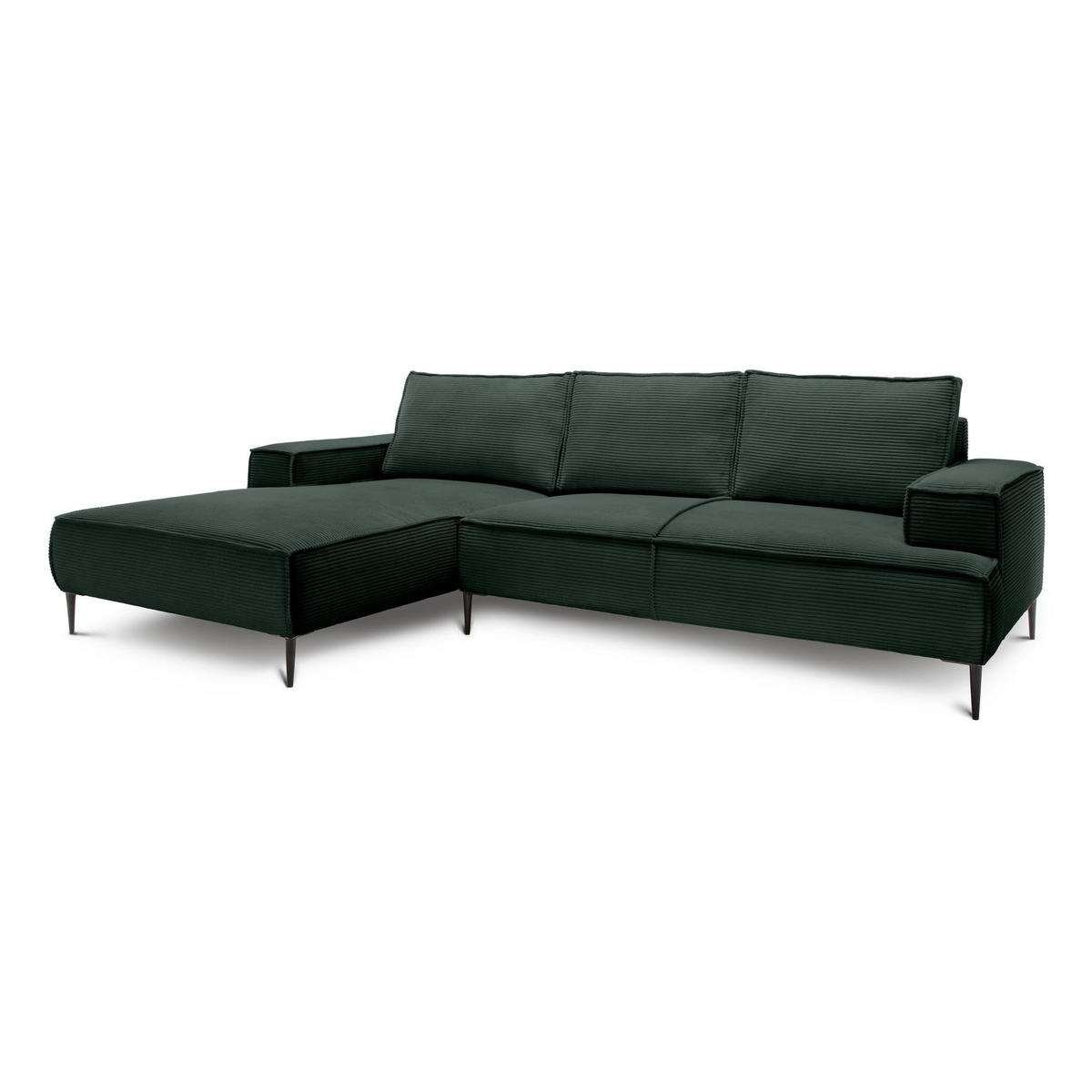 ECKSOFA May Grün 275 × 44 × 173 cm - Grün, Textil (275/44/173cm) - Pillovely
