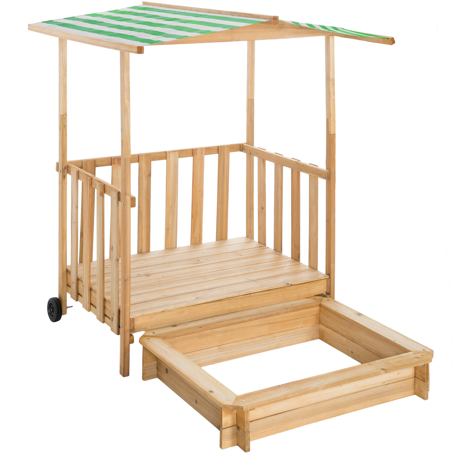 SANDKASTEN Gretchen,106 x 105 x 137 cm,grün - Grün, Holz (106/105/137cm) - tectake