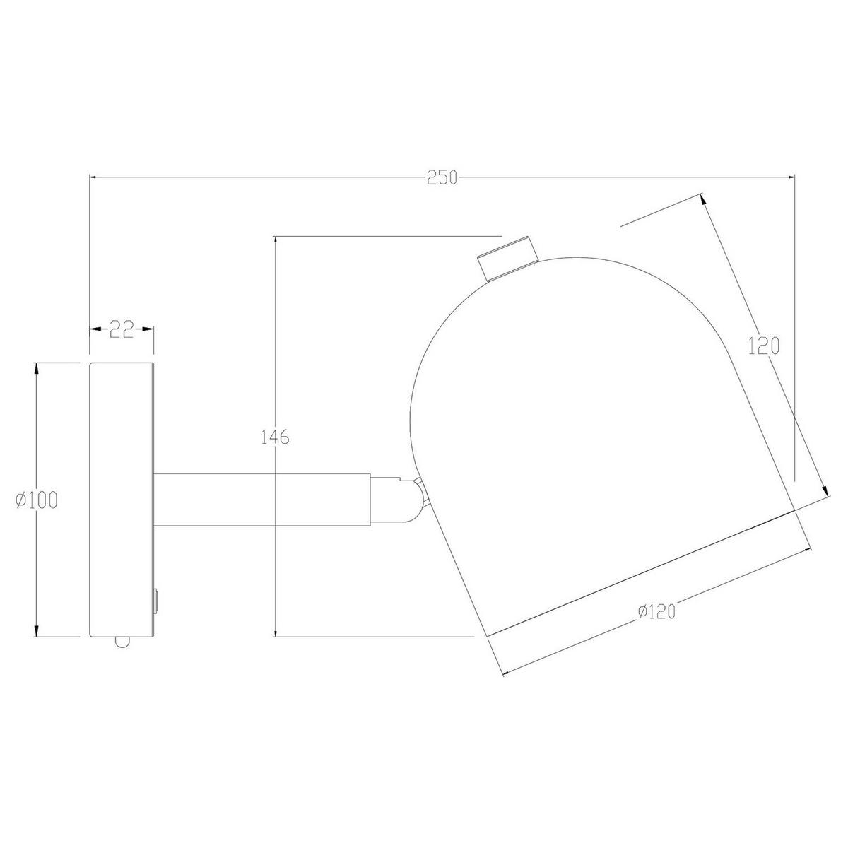 AKKU-WANDLEUCHTE - 3-Stufen-Dimmer - inkl. Fernbedienung - Weiß, Metall (12/15/25cm) - home24