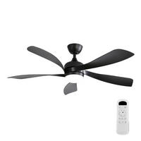 DECKENVENTILATOR 52Zoll LED Licht Memory Funktion DC Motor Timer - Schwarz, Kunststoff (132.08/132.08/26.8cm) - CASIVA