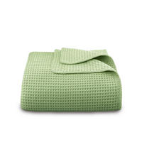 KUSCHELDECKE Waffelpiqué 140x200 cm Altgrün - Hellgrün, Textil (140/200cm)