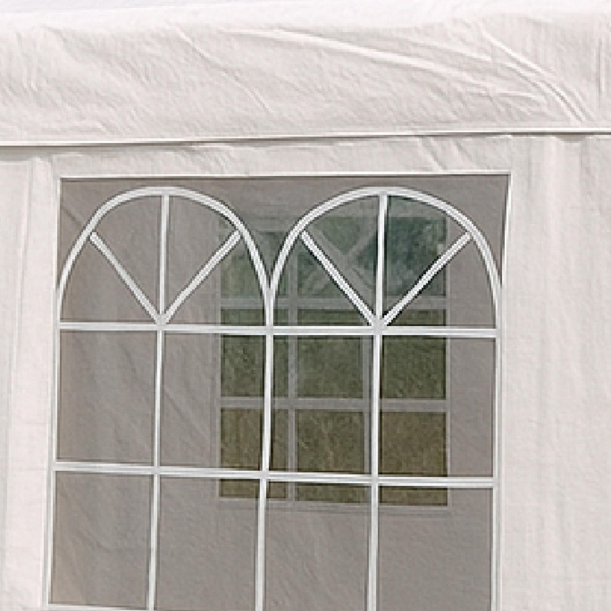 DACHPLANE Livingston - Zeltabdeckung für 3x4 Meter, PE weiss 180g/m². BxTxH: 400x300x285 cm - Weiß, Kunststoff (400/0.3/300cm) - TPFGarden