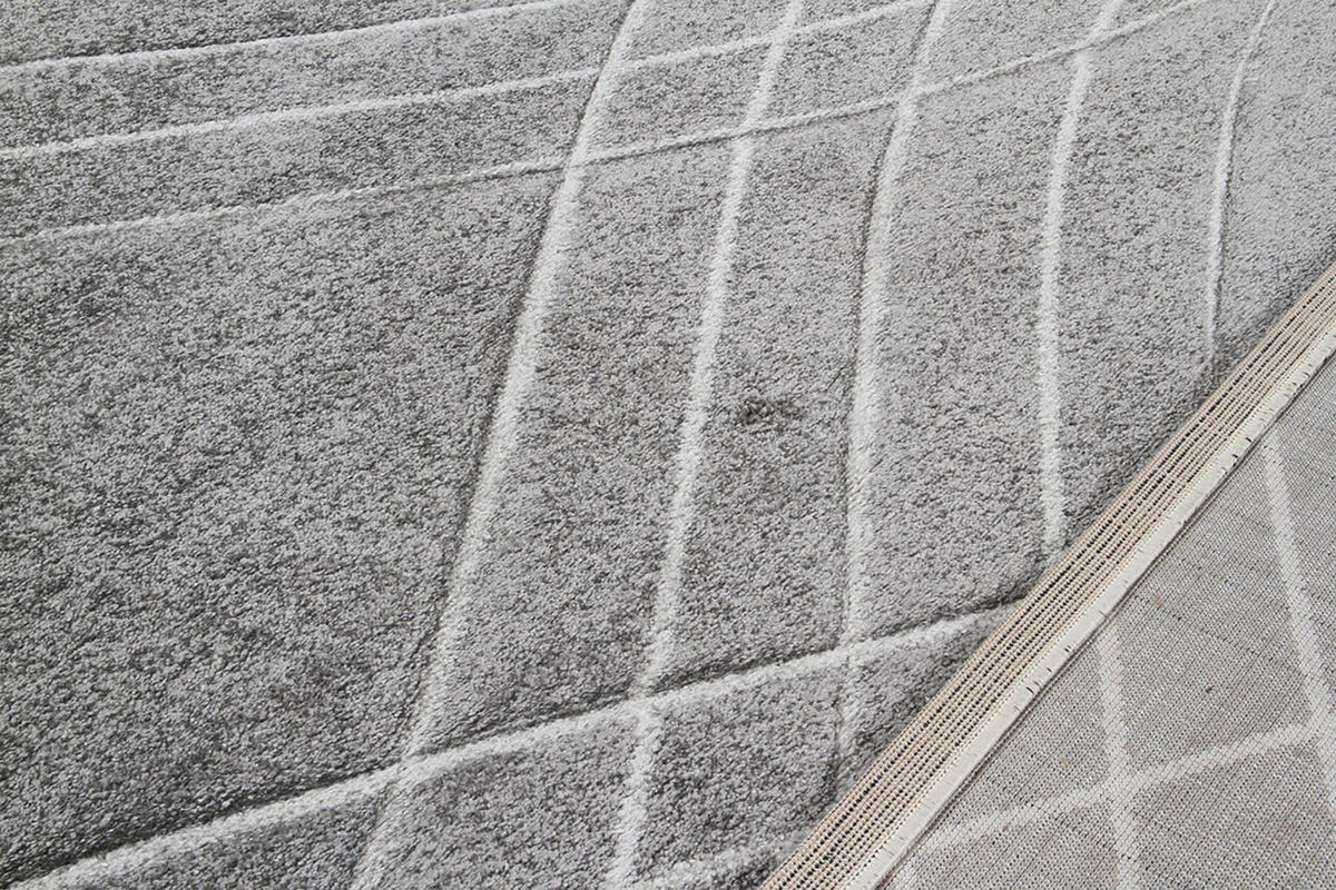 TEPPICH modern Flachgewebe BROWNIE Grau 160 x 230 cm - Grau, Textil (160/230cm) - Novatrend