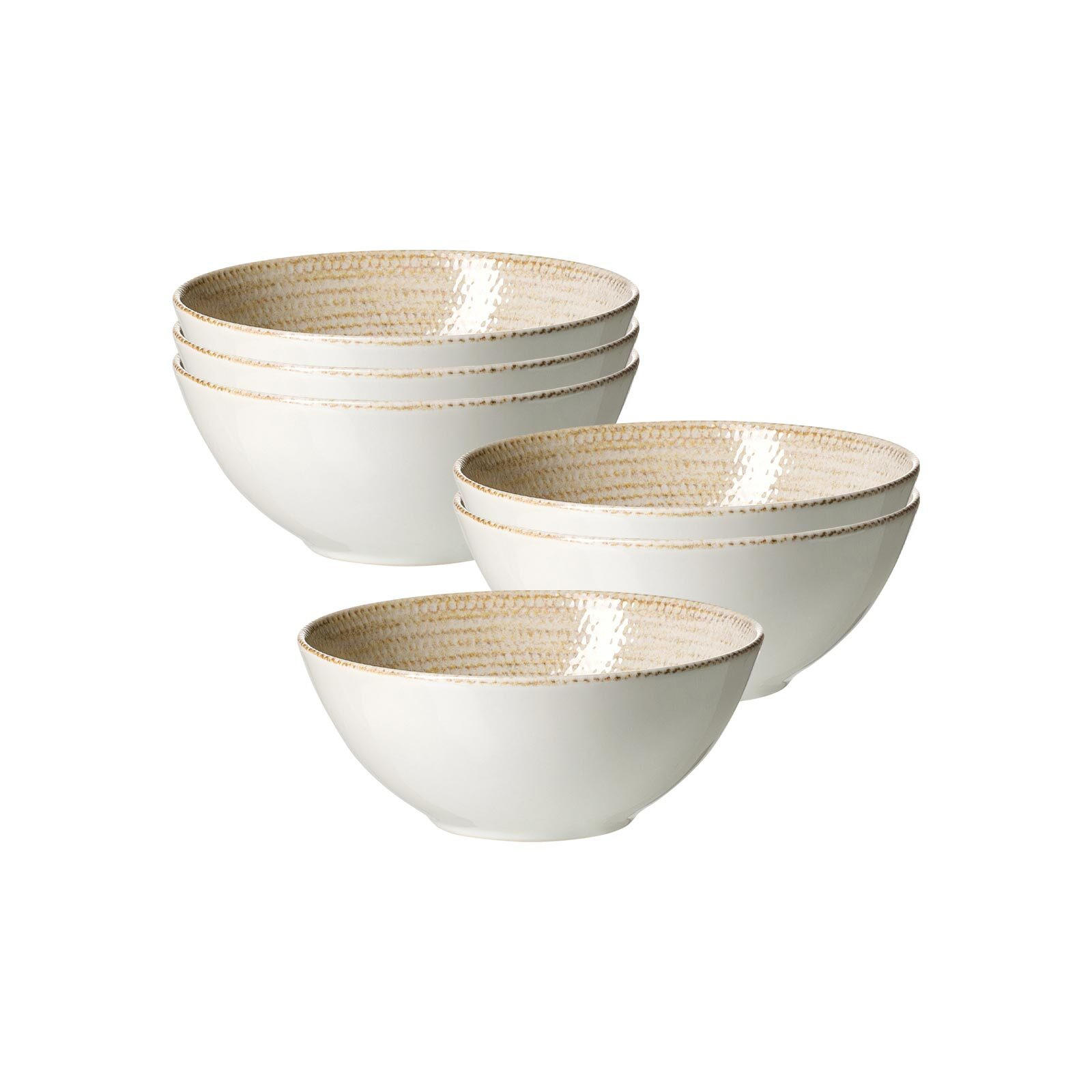 MÜSLISCHALEN Rimini beige ø 16,5 cm 6er Set - Beige, Keramik (16.5cm) - Ritzenhoff Breker