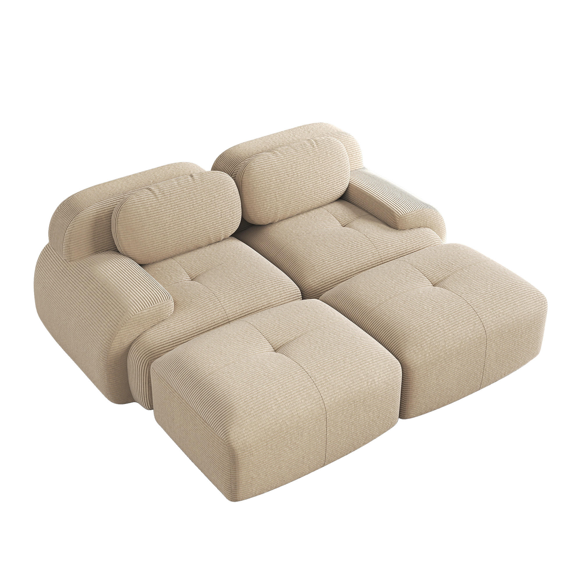 Meubles Cosy Sofa Beige 178x70x208 cm
