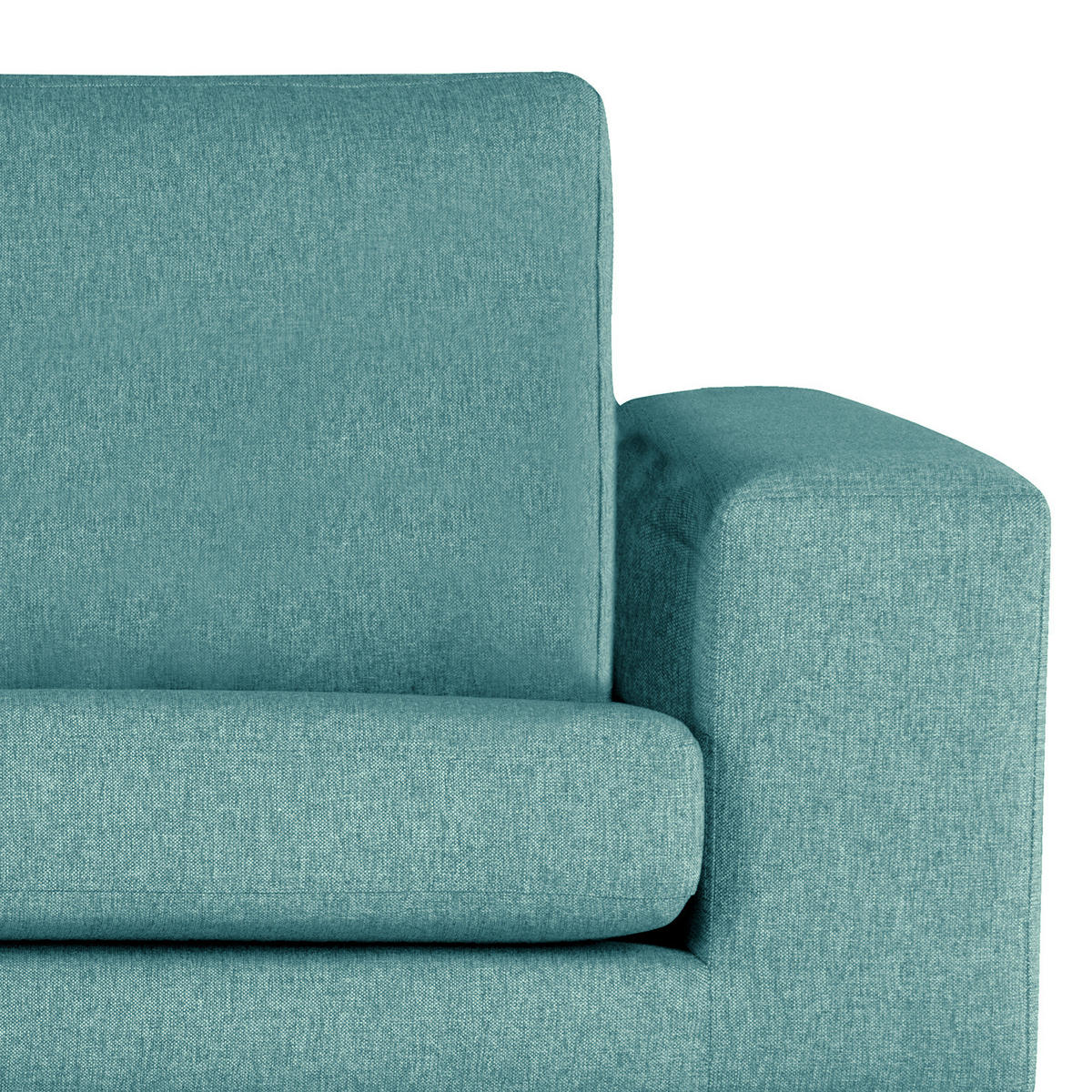 SESSEL - Eichefarben/Petrol, Eichenholz/Textil (122/81/88cm) - home24