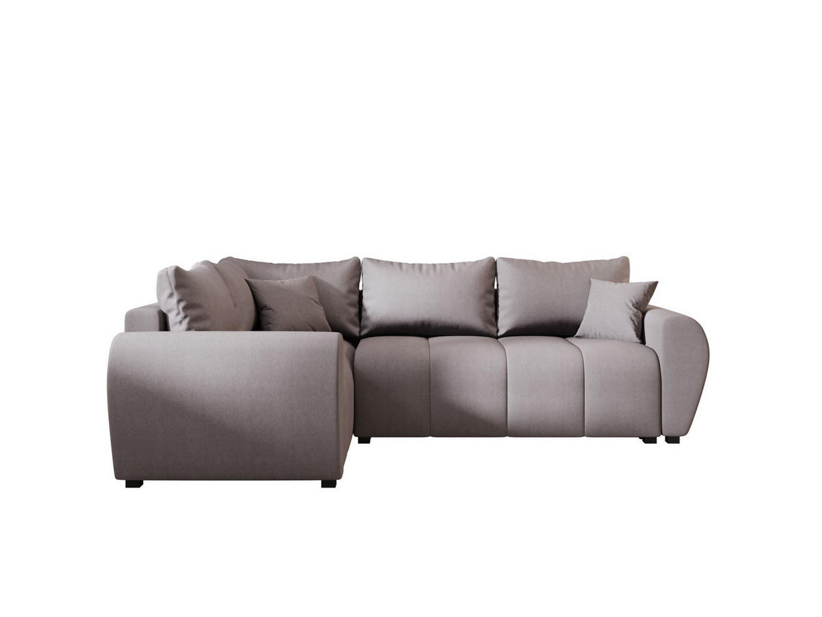 ECKSOFA MOLISA L PLUS Cosmic 160 Links mit Schlaffunktion - Grau, Textil (235/175cm) - Bedante