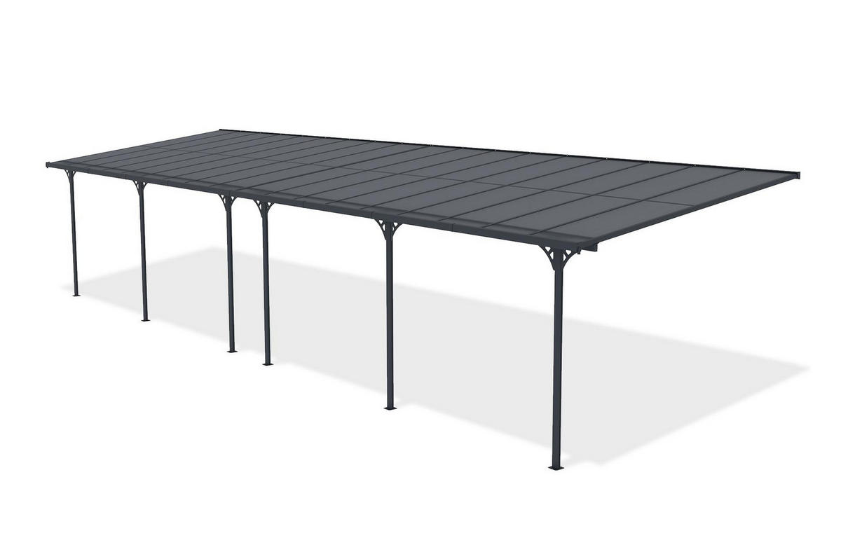 PERGOLA / CARPORT Kleo Grau 11m x 3m - Grau, Metall (1112/270/300cm) - Cazeboo