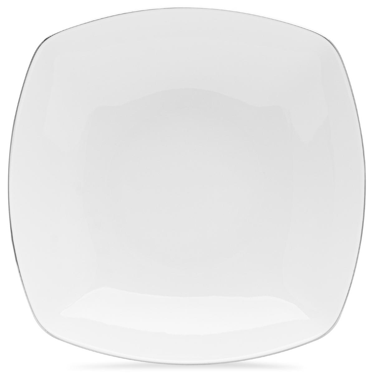 SUPPENTELLER CARLINA 6-tlg - Silberfarben/Weiß, Keramik (20cm) - KONSIMO®