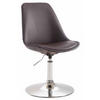 DREHSTUHL Lederlook braun - Chromfarben/Braun, Textil/Metall (48/76/57cm) - CLP