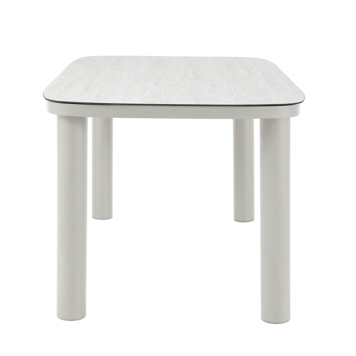 GARTENTISCH, Beige - Beige, Metall (150/90/75cm) - Oviala