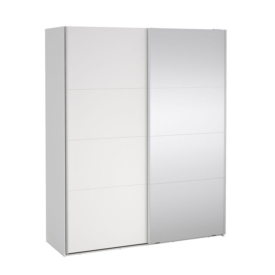 SCHIEBETÜRENSCHRANK, Catania, Weiß, Holzwerkstoff, 179 x 67 x 221 cm - Weiß, Holzwerkstoff (179/221/67cm) - ebuy24