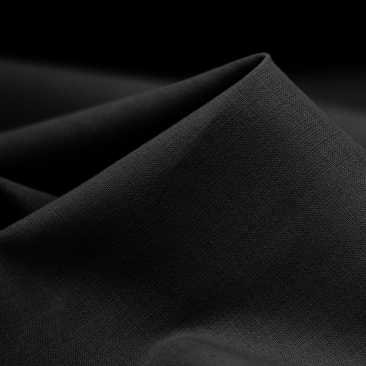 BAUMWOLLSTOFF Schwarz 160 cm breit, 145 g/m², uni schwarz, langlebige Baumwoll-Leinwand für Nähen & Deko - Schwarz, Textil (160/100cm) - Dreamroots