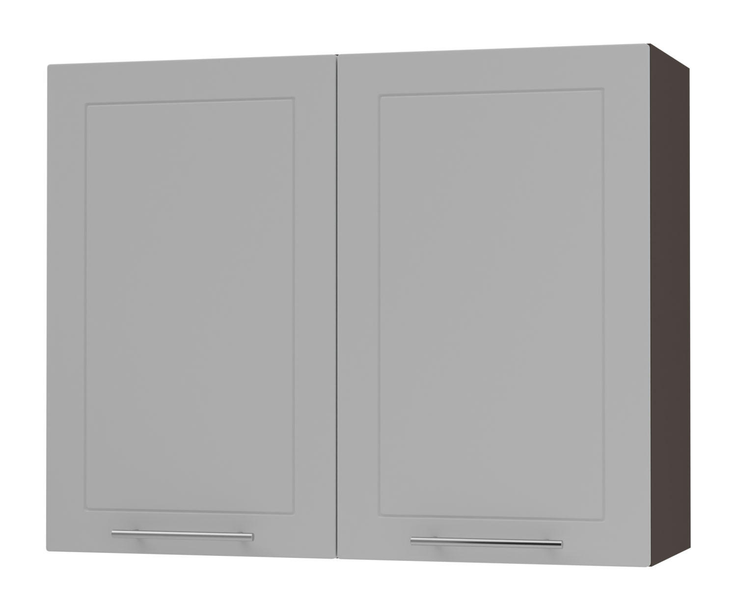 Feldmann-Wohnen Küchenhängeschrank Grau, Dunkelgrau 90x72x32.5 cm