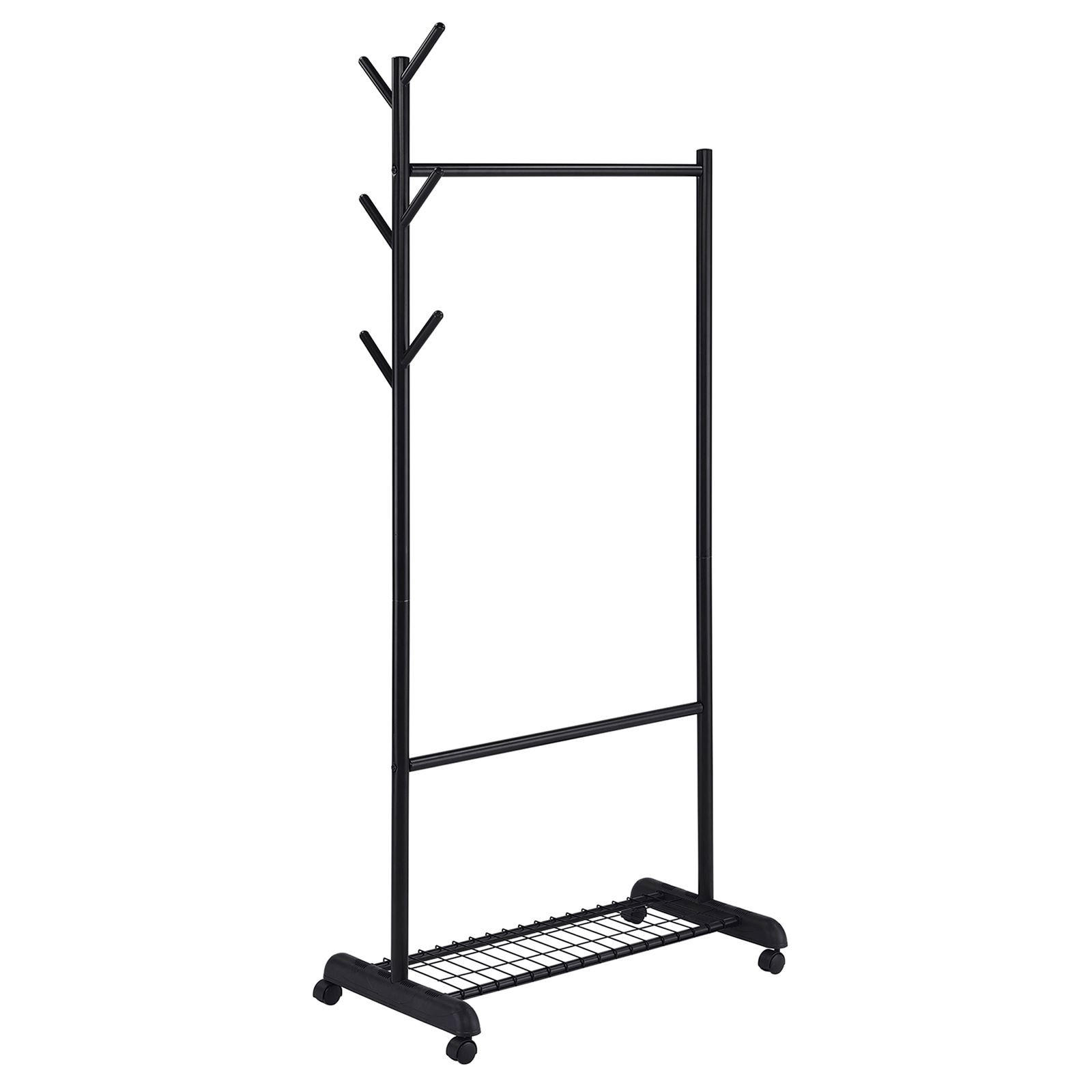 Idimex Kleiderständer Schwarz 81x185x44 cm