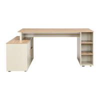 SCHREIBTISCH - 174 cm x 120 cm - Holz, Platte - Beige, Naturfarben Hell - ROMIARA - Beige/Naturfarben, Holz (120/174/76cm) - Vente-Unique