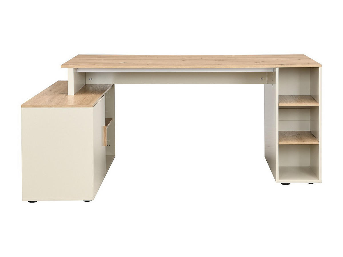 SCHREIBTISCH - 174cm x 120cm - MDF - beige, naturfarben hell - ROMIARA - Beige, Holz (120/174/76cm) - Vente-Unique