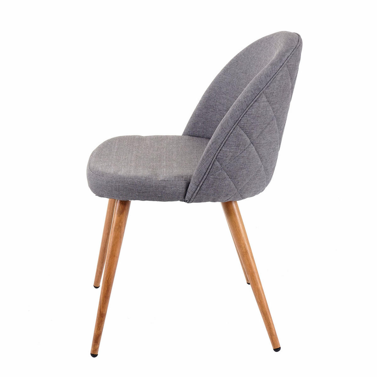 ESSZIMMERSTUHL Grau 2er-Set - Dunkelgrau/Grau, Textil (48/77/46cm) - Jamb