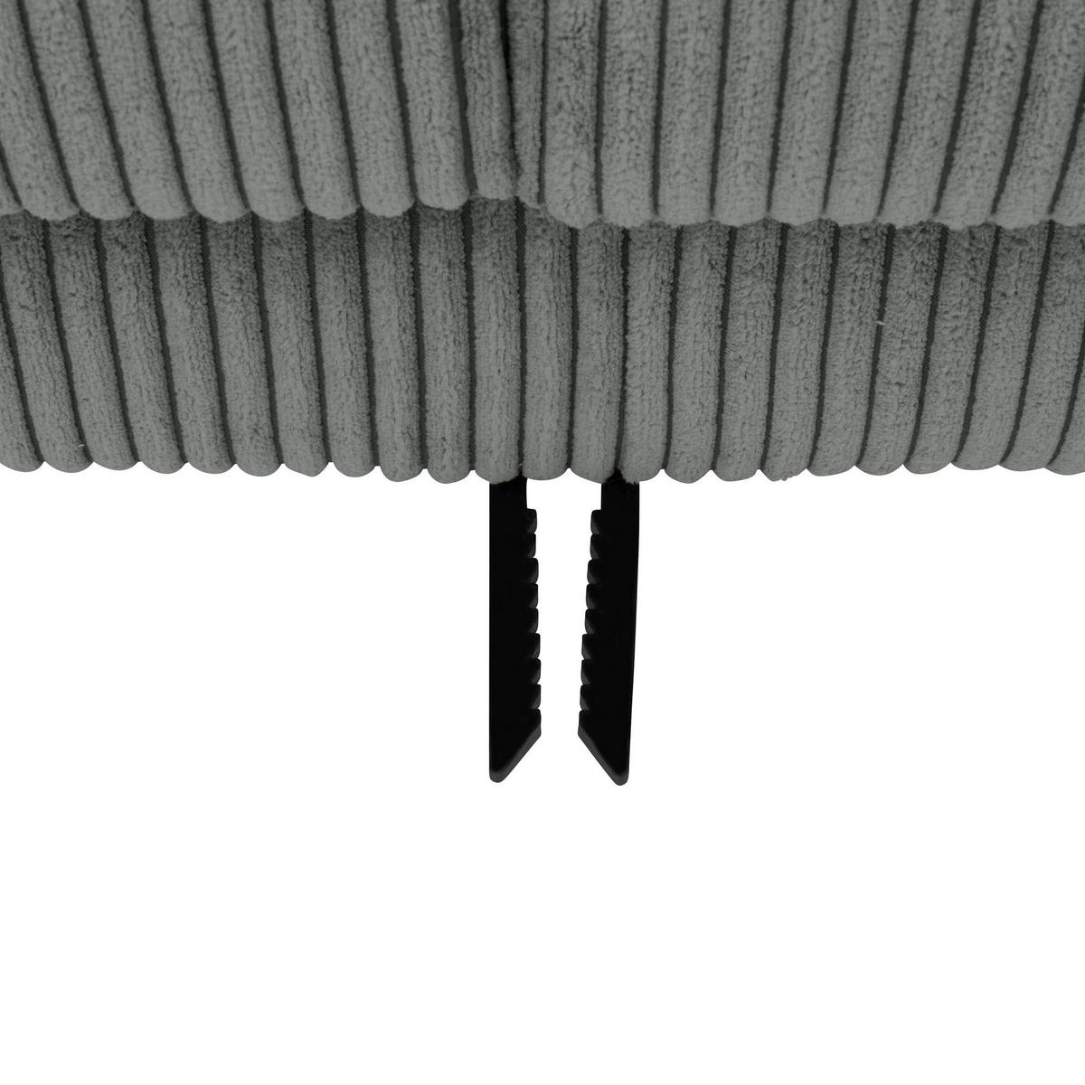 SOFA mit Longchair links Kaylynn Cordstoff anthrazit - Anthrazit, Kunststoff (175/294cm) - 58aufmkessel